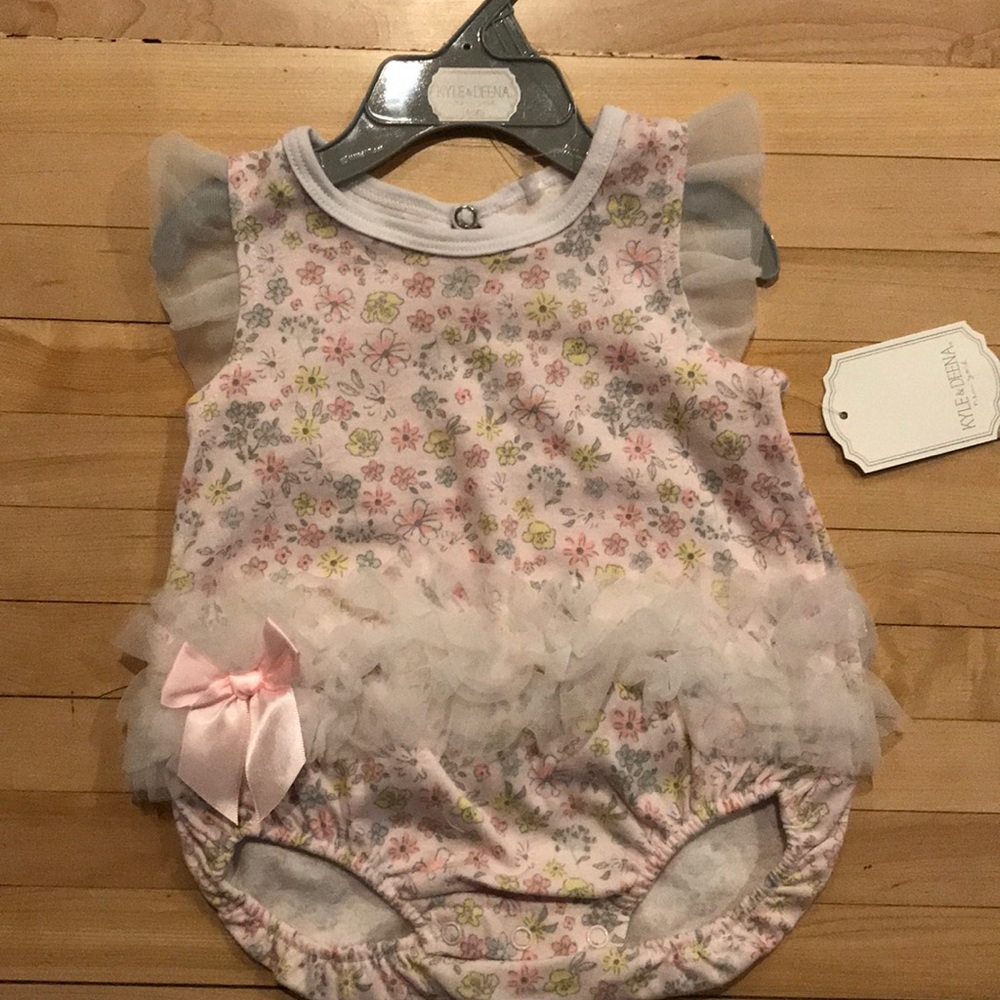 Adorable floral tutu onesie